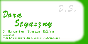 dora styaszny business card